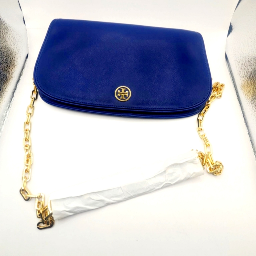 NWOT Tory Burch Cobalt Blue Chain Crossbody